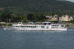 Fahrgastschiff LORELEY der Köln-Düsseldorfer auf dem Rhein bei Königswinter am 22.07.2020.