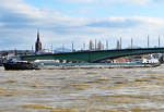 GMS DINA bei Hochwasser auf dem Rhein in Bonn - 09.02.2021