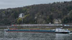 Das Containerschiff INA (ENI:02332254) war Mitte April 2021 auf dem Rhein zu sehen.