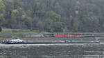 Anfang April 2021 war auf dem Rhein bei Remagen der Schubverband DOLCE MARE (ENI: 02323957) zu sehen.