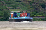 GMS FREIENSTEIN (ENI:02333677) L.135m B.14,35 T4044 Flagge am 15.07.2021 Schweiz auf dem Rhein zu Berg in Oberwesel.