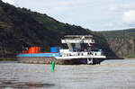 CMS DURICHA (ENI:02331474) L.135m B.14,20m T 5503 TEU 336 am 15.07.2021 auf dem Rhein zu Berg in Oberwesel.