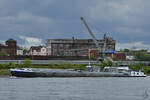 Das Gütermotorschiff MI VIDA (ENI: 02317877) auf den Rhein unterwegs, so gesehen Anfang Mai 2021 in Duisburg.