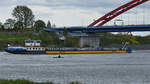 Im Bild das Tankmotorschiff SASKIA REICH (ENI: 04801300), welches Anfang Mai 2021 auf dem Rhein bei Duisburg unterwegs war.