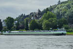 Im Bild der ECOTANKER III (ENI: 02335378), welches Anfang August 2021 auf dem Rhein bei Remagen unterwegs war.