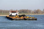 SB (IJSBEER) VEERHAVEN XI (ENI:02333095) L.40 m B.15 m Flagge Niederlande Zu Berg auf dem Rhein in Xanten am 19.03.2022 bei km 823.