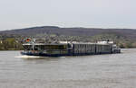 PASSENGER SHIP THURGAU SILENCE (MMSI:269057616) L135 m B.12 m Flagge Schweiz auf dem Rhein am 12.04.2022 zu Berg in Braubach.