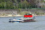 GMS KALLISTO (ENI:04403460) L.80 m B.9,50 m T.1531 Flagge Deutschland auf dem Rhein am 22.04.2022 zu Tal in Andernach.