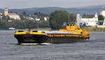 GMS AARGAU (ENI:07001318) L.110 m B.11,40 m T 2756 Baujahr 1981 Flagge Schweiz auf dem Mittelrhein zu Tal am11.06.2022 in Andernach.