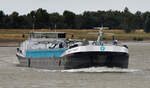 ZEMENTTANKER MANU FORTI (ENI:02327263) L.84,80 m B.9,60 m T 1472 Flagge Niederlande auf dem Rhein zu Berg am 07.07.2022 in Xanten.