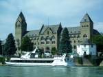  Deutsches-Eck  liegt vor dem Pegelhaus in Koblenz; 080827