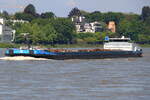 Gütermotorschiff SYLVIA DEYMANN, ENI: 02323915, Flagge DEU, rheinaufwärts bei Königswinter am 14.05.2023.