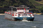 TMS MOOREA ENI:02339208 L.135 m B.11,45 m T 3445 Flagge Niederlande auf dem Rhein am 12.06.2023 zu Tal in Oberwesel.