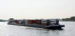 Koppelverband mit  GSL MONTANA II  (02320451 , 83 x 11,45m) & SGMS  MONTANA  (02325248 , 110 x 11,45m)  am 13.06.2025 auf  RHEIN-Talfahrt bei Rees.