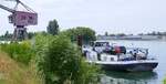 GMS Saale, ENI 04003460, ankert im Rheinhafen Breisach, Heckansicht, Juli 2025