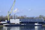 SGMS BENTHOS ankert im Rheinhafen Neubreisach (Neuf-Brisach) Elsa�, M�rz 2026
