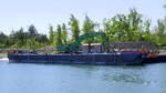 Arbeitsschiff 01840054, ankert oberhalb der Staustufe Vogelgr�n/Elsa�, Mai 2026