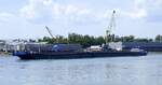 KV CHRISTINE DEYMANN ENI 02324750, rheinaufw�rts  am Hafen Neubreisach (Neuf-Brisach)/Elsa�, Mai 2026