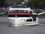 Mit dem 2022 gebauten Eventschiff RHEINGALAXIE (ENI: 02338487) wurden Anfang September 2026 in D�sseldorf Rundfahrten auf dem Rhein angeboten.