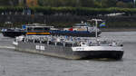 Auf dem Rhein bei D�sseldorf war Anfang September 2026 das Tankmotorschiff BENEDETTO (ENI: 02321258) unterwegs, gefolgt von dem G�termotorschiff BORNRIF (ENI: 02321276).