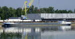GMS DONATA ENI 02323435, ankert im Rheinhafen von Neubreisach (Neuf-Brisach) Elsa�, Juni 2026