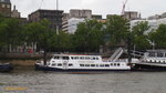 GOLDEN JUBLEE (IMO 8633853) am 14.6.2016, London auf der Themse / 
Ex-Name: LEISURE SCENE bis 2002 /
Passagierschiff / GT 259 / Lüa  m, B  m, Tg  m / gebaut 1985 bei Bolson & Son, Poole, UK /
