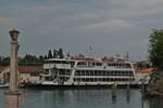 Fhre Brennero, BJ 1986; L 54 m; B 10,8 m; Passagiere 1000, aufgenommen im Hafen von Peschira del Garda.