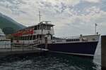 FGS Verona liegt am Anleger von Malcesine, wird in Kürze zu ihre Fahrt über den Gardasee in Richtung Peschira del Garda ablegen. 05.2025