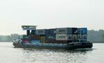 GMS  ZELDENRUST  (02328673 , 86 x 11,45m)  am 14.08.2025 auf  Boven-Mervede / WAAL-Talfahrt vor Gorinchem.