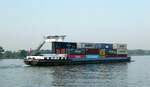 GMS  ZELDENRUST  (02328673 , 86 x 11,45m) befuhr am 14.08.2025 den  Boven-Mervede / WAAL  bei Gorinchem zu Tal.