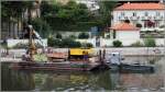 Den Geräteponton SAPO (RE-22-AL) mit dem kleinen namenlosen Schubboot (RE-16-AL) habe ich am 06.05.2015 in Pinhao vor die Linse bekommen.