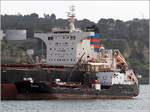 Die 2004 gebaute WHITSTAR (IMO 9287833) betankt am 21.04.2017 im Tejo vor Lissabon die POLYMNIA. Die WHTISTAR ist 75 m lang, 14 m breit, hat eine GT von 2.159 und eine DWT von 3.185 t. Heimathafen ist Hull (Vereinigtes Königreich). Die 2004 gebaute WHITSTAR (IMO 9287833) betankt am 21.04.2017 im Tejo vor Lissabon die POLYMNIA. Die WHTISTAR ist 75 m lang, 14 m breit, hat eine GT von 2.159 und eine DWT von 3.185 t. Heimathafen ist Hull (Vereinigtes Königreich).