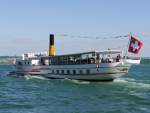 Bielersee - Zu Besuch auf dem Bielersee das Dampfschiff NEUCHATEL unterwegs bei Twann am 04.05.2014