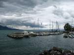 Bei schlechtem Wetter ist es ruhig im Hafen von Vevey-La Tour.
(29.05.2007)