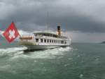   La Suisse  das lteste Dampfschiff auf dem Genfersee.