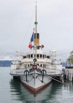 DS Montreux am Liegeplatz in Lausanne-Ouchy (Aug. 2015)