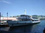 Die MS Waldstätter liegt am 5.08.2007 in Luzern.Sie wird demnächst auf die ihre Fahrt nach Alpnachstad gehen.