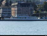 Zürichsee - Rest vom Motorschiff GLARNISCH das im Hafen von Wädenswil vor sich her Rostet .. Bild vom 27.09.2023