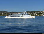 Zürichsee - Motorschiff PANTA RHEI unterwegs auf dem Zürichsee am 27.09.2023