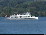 Zürichsee - Motorschiff SÄNTIS unterwegs auf dem Zürichsee am 27.09.2023