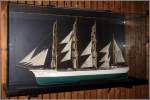 Das Votivschiff FALLS OF FOYLE ist in der St. Nicolai-Kirche auf Helgoland zu sehen. Dies Modell einer 1899 sdlich von Helgoland gestrandeten Viermastbark wurde 1979 angefertigt. 22.08.2010