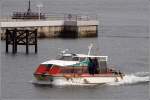 Die WITTE KLIFF pendelt zwischen der Landungsbrcke des Helgolnder Binnenhafens und dem Dnenhafen um Badegste und Flugreisende zu transportieren. Sie wurde 1997 hnlich wie ein Tenderboot gebaut. 22.08.2010