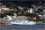 Die 1980 gebaute NAIADE (IMO 7717274) läuft am 26.03.2014 Capri an. Sie ist 70 m lang, 14 m breit, hat eine GT von 1.396 und eine DWT von 613 t. Sie kann 45 Fahrzeuge und 690 Personen befördern. Heimathafen ist Neapel (Italien).