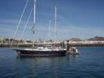 Diese Yacht wartet noch mit dem Start für die ARC 2006 Transatlantikregatta in Gran Canaria