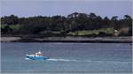 Die FIRETHORN OF BRYHER ist am 26.04.2017 zwischen den Isles of Scilly unterwegs. Im Hintergrund ist Tresco zu sehen. 