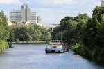 Blick von der Kaiserin-Augusta-Allee in den südlichen Teil des Charlottenburger Verbindungskanales zum Spreekreuz am 06.07.2016.