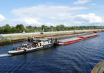 Schubboot 'NAVIGAR-2' -08351175, im Berliner Westhafenkanal vom Goerdeler Steg aus, Berlin im August 2017.