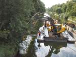 Bauarbeiten auf dem Landwehrkanal, Sommer 2007