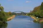 Blick auf den Havelkanal bei Dyrotz/Wustermark / Land Brandenburg am 27.04.2020 zu Berg.