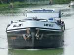 MS Aquality  ENI 02326705 - L 70m - B 8.20m - Tg 2.61m - T 1024./ Gemeldet in Brugge/B. Im DEK vor Schleuse Bevergern am 13.08.10.